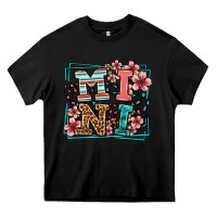 Black floral leopard frame mini Heavy Core Tee - LillyAllenDesigns
