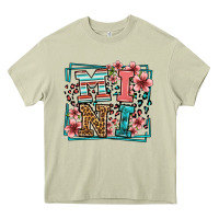 Mossy floral leopard frame mini Heavy Core Tee - LillyAllenDesigns