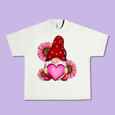 Valentines Day With Sunflowers Gnomes Urban Heavy Tee Designed By Ranaportraitstore