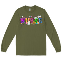 Army Green Easter nurse Easter Day Long Sleeve Tee - HowdyJamesFarm