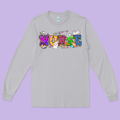 Easter Nurse Easter Day Long Sleeve Tee Designed By Howdyjamesfarm