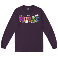 Plum Easter nurse Easter Day Long Sleeve Tee - HowdyJamesFarm