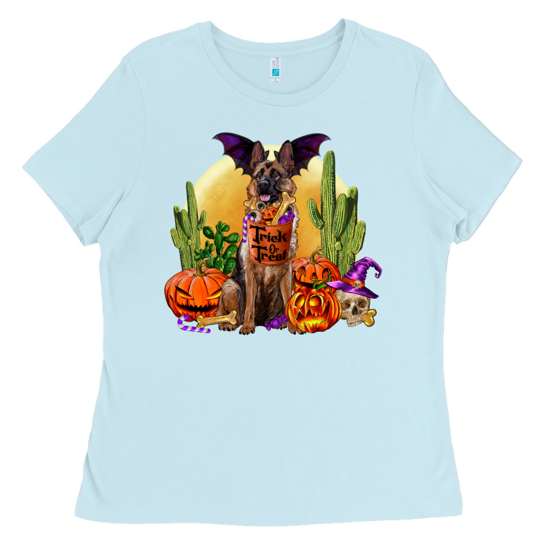 Halloween German Shepherd Ladies Tee by RanaPortraitStore | Teevron