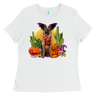 White Halloween german shepherd Ladies Tee - RanaPortraitStore