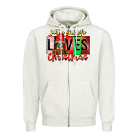Just A Girl Who Loves Christmas Zipper Hoodie | Teevron