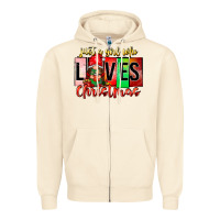 Sandshell just a girl who loves christmas Zipper Hoodie - CowhideDigitalArt