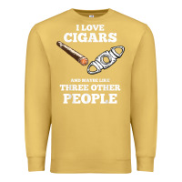 Antique Gold Funny Cigar Accessories Gift Set Cigar Lover Smokers Party Premium Sweatshirt - minhPixels