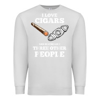 Dove Grey Funny Cigar Accessories Gift Set Cigar Lover Smokers Party Premium Sweatshirt - minhPixels