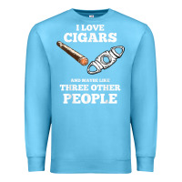 Ocean Blue Funny Cigar Accessories Gift Set Cigar Lover Smokers Party Premium Sweatshirt - minhPixels