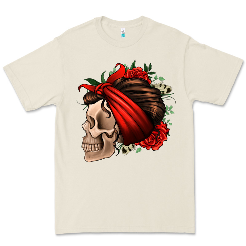 Bandana And Roses Skull Premium Tee by Jasminsmagicworld | Teevron