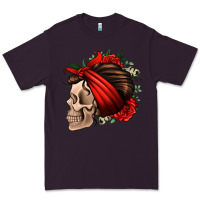Plum bandana and roses skull Premium Tee - Jasminsmagicworld