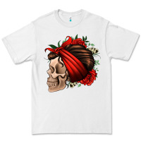 White bandana and roses skull Premium Tee - Jasminsmagicworld