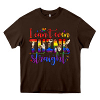 Chocolate Brown i can't even think straight Heavy Core Tee - JahusDesignShop