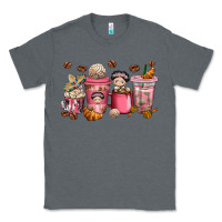 Charcoal Heather Cafecito y Chisme Coffee Cups Classic Tee - texasbilliewilder