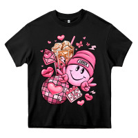 Black retro valentines day Heavy Core Tee - LillyAllenDesigns