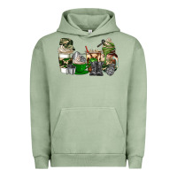 Pigment Oil Green veteran coffee cups Urban Hoodie - AdoDesignShop