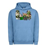 Pigment Pebble Blue veteran coffee cups Urban Hoodie - AdoDesignShop