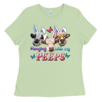 Matcha Hanging With My Peeps Cows Ladies Tee - RanaPortraitStore