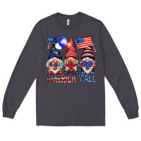 Smoke America y'all with gnomies Long Sleeve Tee - HowdyJamesFarm