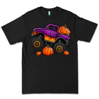 Black halloween jack o lantern monster truck Premium Tee - Jasminsmagicworld