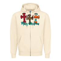 Sandshell merry Christmas cross Zipper Hoodie - CowhideDigitalArt