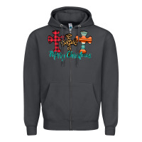 Smoke merry Christmas cross Zipper Hoodie - CowhideDigitalArt
