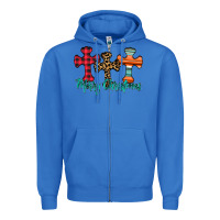 True Royal merry Christmas cross Zipper Hoodie - CowhideDigitalArt