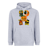 Heather Grey Vintage Halloween Heavyweight Hoodie - minhPixels