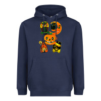 Navy Vintage Halloween Heavyweight Hoodie - minhPixels