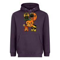 Plum Vintage Halloween Heavyweight Hoodie - minhPixels