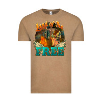 Vintage Coffee Land of the free 4th of july Vintage Tee - HowdyJamesFarm