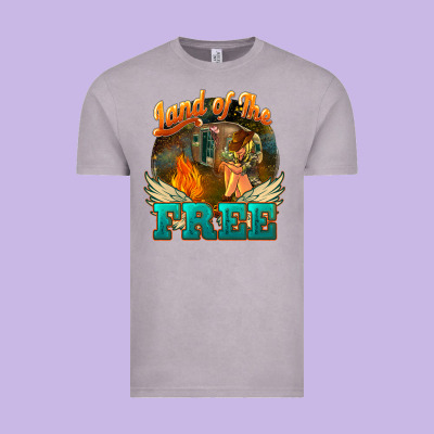 Land Of The Free 4th Of July Vintage Tee Designed By Howdyjamesfarm