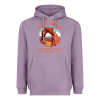 Lavender Cool Arches National Park Utah Heavyweight Hoodie - minhPixels