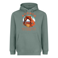 Sage Cool Arches National Park Utah Heavyweight Hoodie - minhPixels