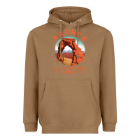 Toasted Coconut Cool Arches National Park Utah Heavyweight Hoodie - minhPixels