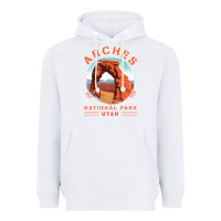 White Cool Arches National Park Utah Heavyweight Hoodie - minhPixels