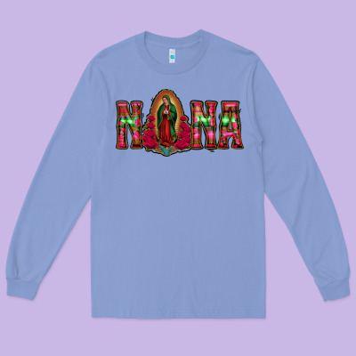 Nana Floral Aztec Leopard Long Sleeve Tee Designed By Jasminsmagicworld