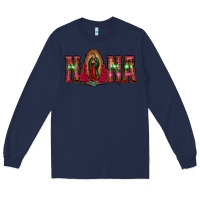 Navy nana floral aztec leopard Long Sleeve Tee - Jasminsmagicworld