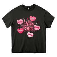 Asphalt you are enough valentines day Heavy Core Tee - LillyAllenDesigns