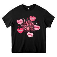 Black you are enough valentines day Heavy Core Tee - LillyAllenDesigns