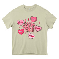 Mossy you are enough valentines day Heavy Core Tee - LillyAllenDesigns