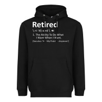 Black Retired Definition Not My Problem Anymore Funny Retirement Heavyweight Hoodie - minhPixels