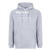 Heather Grey Retired Definition Not My Problem Anymore Funny Retirement Heavyweight Hoodie - minhPixels