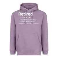 Lavender Retired Definition Not My Problem Anymore Funny Retirement Heavyweight Hoodie - minhPixels