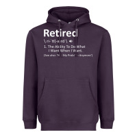 Plum Retired Definition Not My Problem Anymore Funny Retirement Heavyweight Hoodie - minhPixels