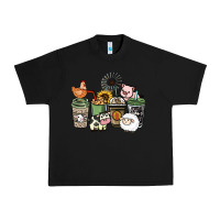 Black Farm animal coffee cups Urban Heavy Tee - HowdyJamesFarm