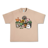 Burro Farm animal coffee cups Urban Heavy Tee - HowdyJamesFarm