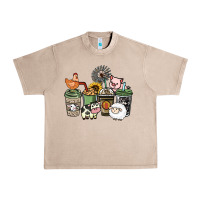 French Oak Farm animal coffee cups Urban Heavy Tee - HowdyJamesFarm