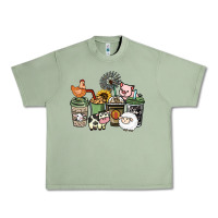 Oil Green Farm animal coffee cups Urban Heavy Tee - HowdyJamesFarm
