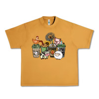 Peanut Butter Farm animal coffee cups Urban Heavy Tee - HowdyJamesFarm